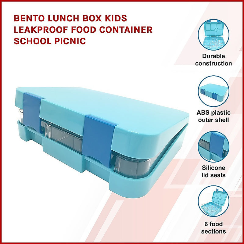 Bento Lunch Box Kids Leakproof Food Container School Picnic