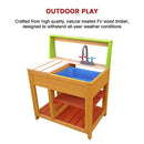 Children’s Outdoor Play Mud Kitchen Sand Pit with Display Shelf