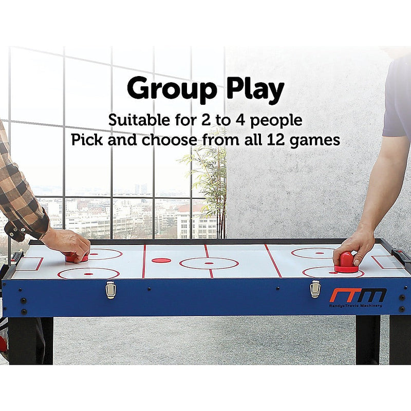 4FT 12-in-1 Combo Games Tables Foosball Soccer Basketball Hockey Pool Table Tennis