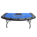 185cm Folded 7 Player Poker Blackjack Table Game Desk W/Cup Holder