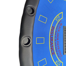 185cm Folded 7 Player Poker Blackjack Table Game Desk W/Cup Holder