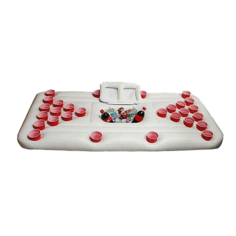 Big PVC Inflatable Beer Pong Raft Floating Pool Party Pong Game Table Lounge Toy