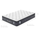 Eurotop Mattress 5 Zone Pocket Spring Latex Foam 34cm - Double