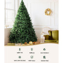 Jingle Jollys Christmas Tree 2.4M With 1488 LED Lights Warm White Green