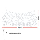 Jingle Jollys 1.9M LED Merry Christmas lights Motif Light Outdoor Decorations