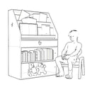 My duckling Solid Wood 2 in 1 Bear Display Bookcase