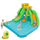 Twin-slide water park with included blower