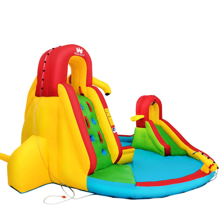 Double-slide water park without blower