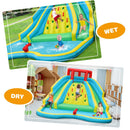 Inflatable water park for wet and dry play