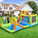 Rear view of the water park, climbing entrance and target game