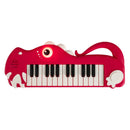 Red 25-key dinosaur toy keyboard front view