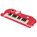 Red 25-key elephant kids keyboard angled view
