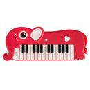Red elephant keyboard top view with speaker and mode controls