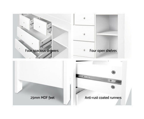 Baby Direct Change Table with Drawers - White (Pre order for Jan 2025)