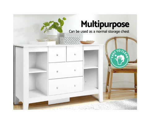 Baby Direct Change Table with Drawers - White (Pre order for Jan 2025)