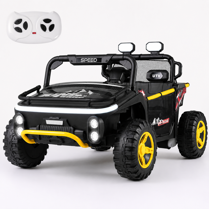 24V Ride on Toy for Kids with Horn and Music for Boys and Girls in Black