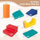 10-Piece Foam Climbing Blocks with Cylinder and Ramp – colourful block dimensions