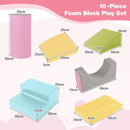 10-Piece Foam Climbing Blocks with Cylinder and Ramp – yellow-accent block dimensions