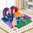 10-Piece Foam Climbing Set with Arches, Steps and Ramp – blue set in a playroom