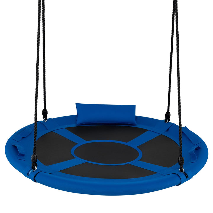 100 cm Saucer Swing with Removable Headrest – blue saucer swing and headrest