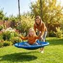 100 cm Saucer Swing with Removable Headrest – supervised outdoor play scene