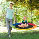 102 cm Rainbow Saucer Swing with Hanging Kit – supervised outdoor swing setup