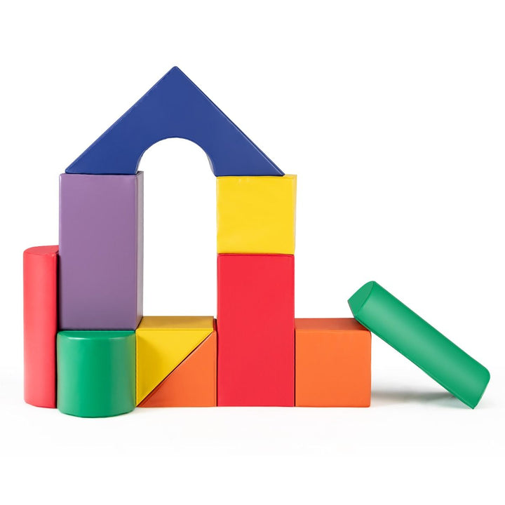 11-Piece Colourful Foam Building and Climbing Block Set – eleven-piece foam block arrangement