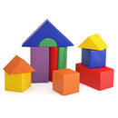 11-Piece Colourful Foam Building and Climbing Block Set – small houses made from foam shapes
