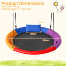 120 cm Saucer Swing with Removable Headrest – 120 cm diameter and headrest dimensions