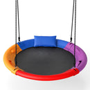 120 cm Saucer Swing with Removable Headrest – multicolour saucer swing with headrest