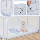 124 cm Folding Mesh Playpen with Balls and Pull Rings – Grey – detail view