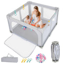 127 cm Folding Mesh Playpen with Balls and Carry Bag – Light Grey – detail view