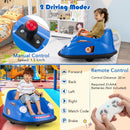 12V Kids Bumper Car with Remote Control and LED Lights – Joystick and parent remote controls