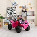 12V Kids Ride-On ATV with Lights and Music – Pink – Indoor product view