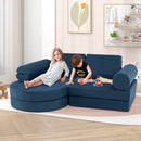 13-Piece Modular Kids Play Couch in Navy Blue or Grey – navy couch arranged as seating