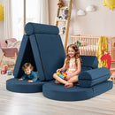 13-Piece Modular Kids Play Couch in Navy Blue or Grey – navy couch during floor play