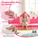 14-Piece Pink Modular Kids Play Couch – Pink product view 6