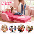 14-Piece Pink Modular Kids Play Couch – Pink product view 11