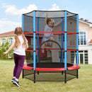140 cm Toddler Trampoline with Enclosure Net – trampoline during outdoor play