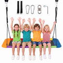 Multicolour rectangular swing and supplied hanging fittings