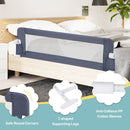 152 cm Folding Mesh Bed Rail with Adjustable Strap – Grey – detail view
