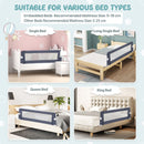 152 cm Folding Mesh Bed Rail with Adjustable Strap – Grey – detail view