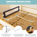 152 cm Folding Mesh Bed Rail with Adjustable Strap – Grey – detail view