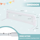 152 cm Folding Mesh Bed Rail with Adjustable Strap – White – detail view