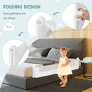 152 cm Folding Mesh Bed Rail with Adjustable Strap – White – detail view