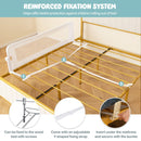 152 cm Folding Mesh Bed Rail with Adjustable Strap – White – detail view
