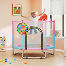 Enclosed trampoline in a playroom