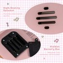 18-Key Wooden Kids Piano with Music Stand: speaker and four AA battery compartment