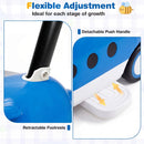 Detachable handle and retractable footrests – Blue