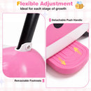 Detachable handle and retractable footrests – Pink